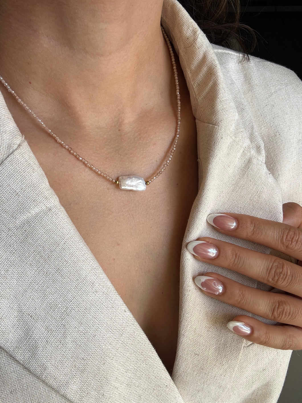 Pearl and Crystal Necklace