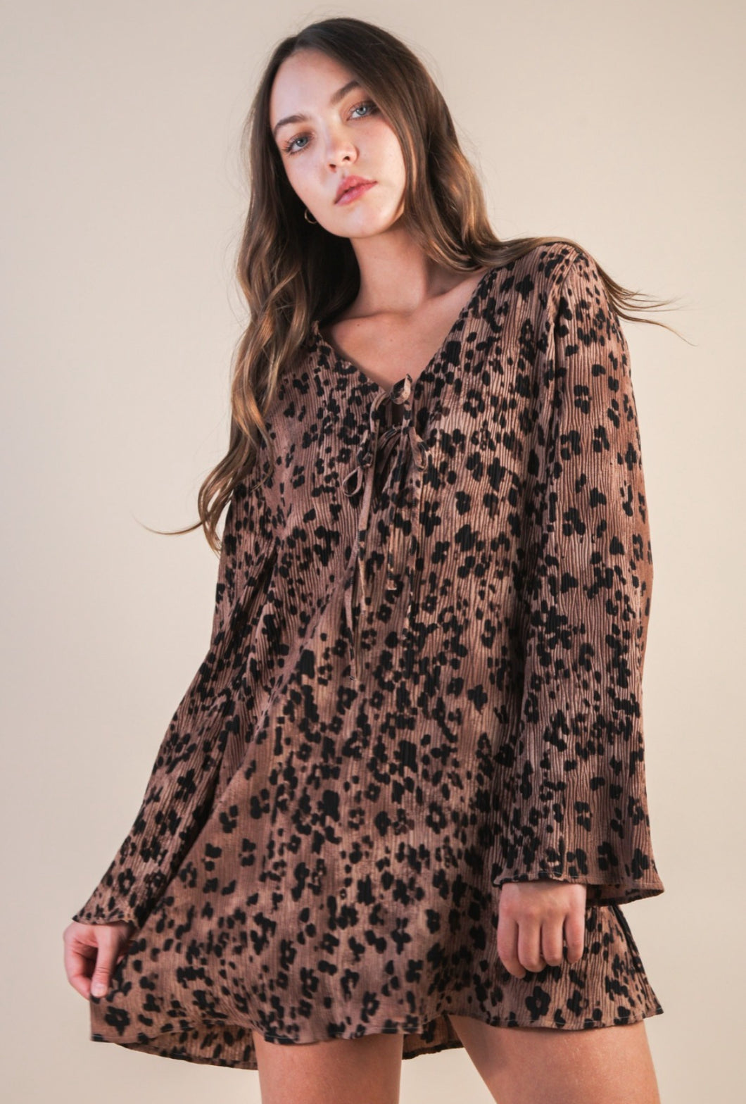 Mocha Leopard Dress