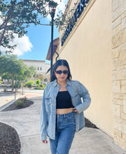 Load image into Gallery viewer, If I Have You - Oversized Denim Shirt
