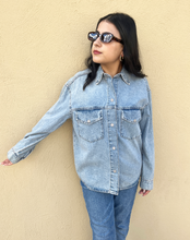 Load image into Gallery viewer, If I Have You - Oversized Denim Shirt
