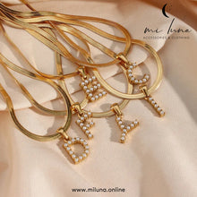 Load image into Gallery viewer, Pearl Initial - Necklace
