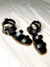 Load image into Gallery viewer, Go for it - Black Sandals
