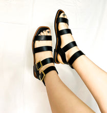 Load image into Gallery viewer, Go for it - Black Sandals

