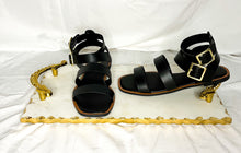 Load image into Gallery viewer, Go for it - Black Sandals

