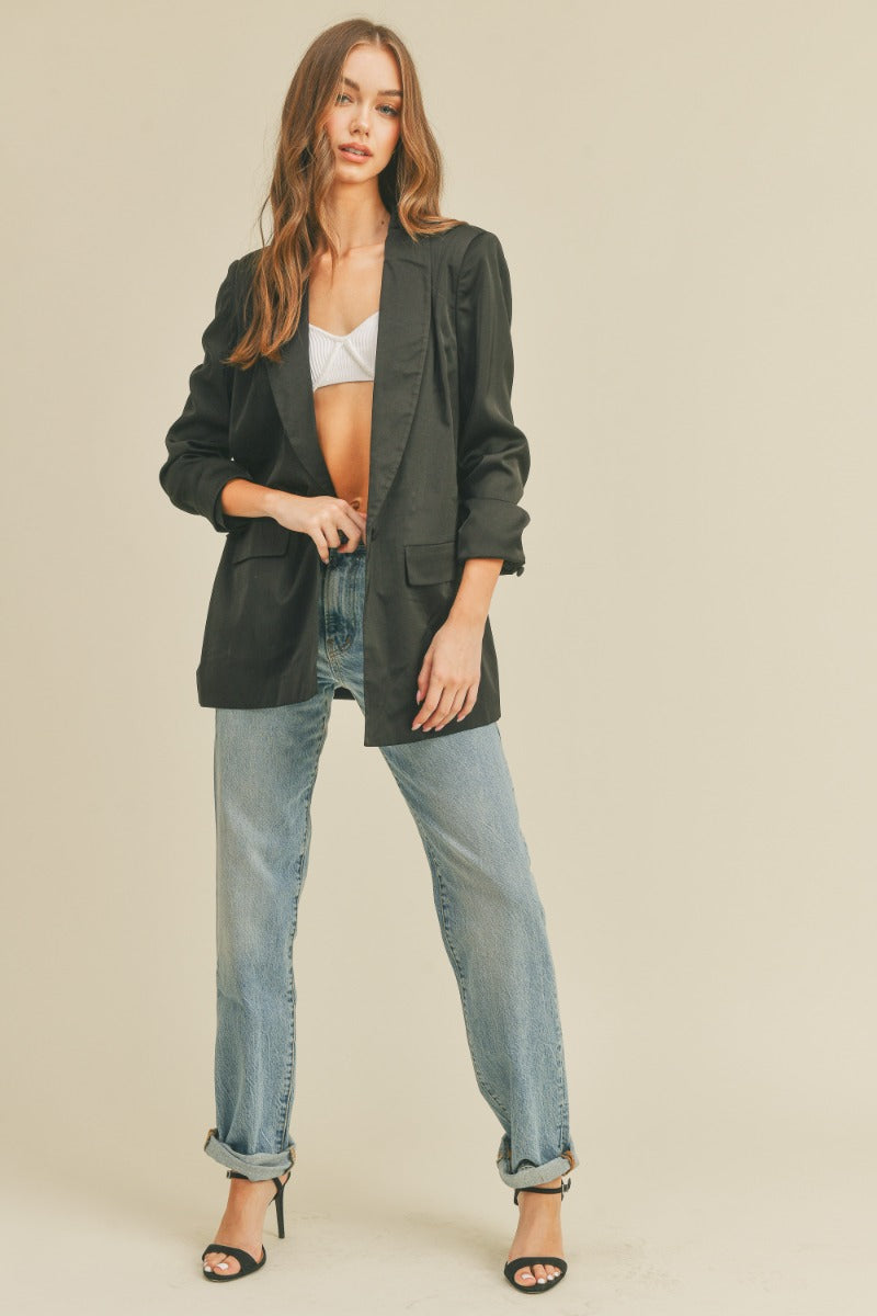 Without Limits- boyfriend blazer in Black